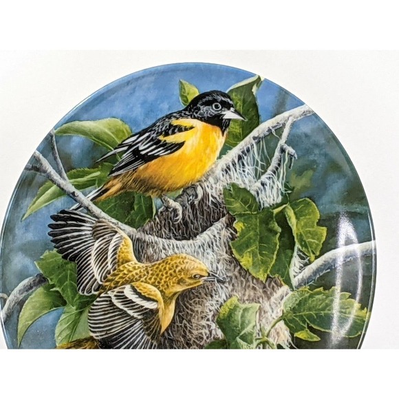 Edwin M Knowles Baltimore Oriole Kevin Daniel Bird Collectors Plate 8.5" 1985 - Picture 2 of 7
